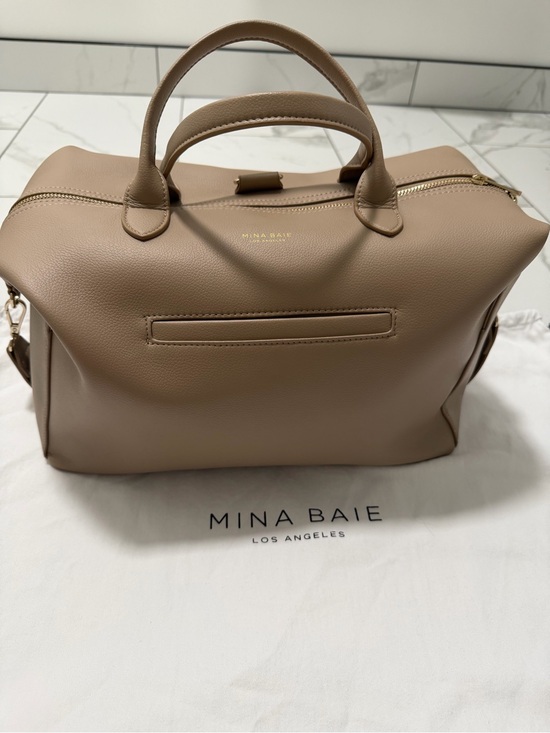 Mina Baie Handbags - Mina Baie SAND Emmy MIDI Diaper Bag Vegan leather